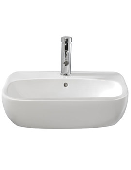 Moda 550 x 445mm White Semi Recessed Washbasin - MD4621WH