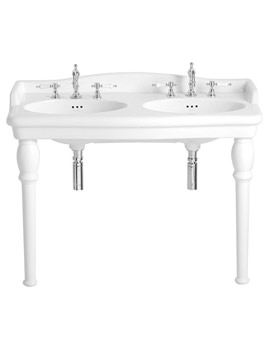 Heritage Victoria Double Console 3 Taphole Basin - PVEW483 - Image