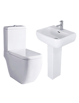 Metropolitan White Cloakroom Suite With 1 TH Basin