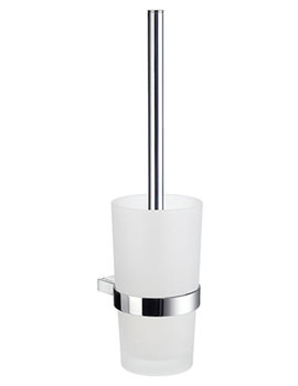 Smedbo Air Chrome Brush With Frosted Glass Container - Image