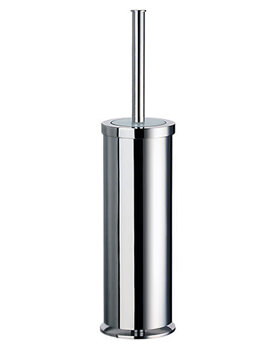 Outline Free Standing Polished Chrome Toilet Brush And Holder