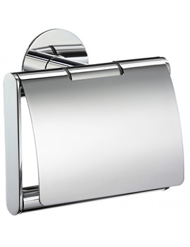 Time Polished Chrome Toilet Roll Holder With Cover