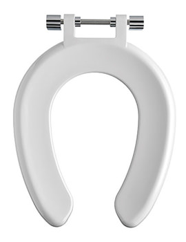 Twyford Sola School White Rimless Seat Open Ring With Stainless Steel Hinges