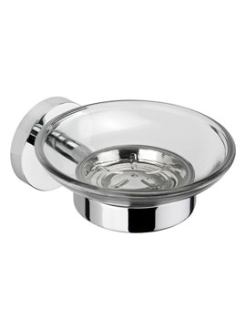 Croydex Pendle Flexi-Fix Soap Dish With Chrome Holder - Image