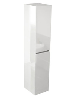 IMEX Echo 350 x 1500mm Double Door Tall Storage Unit White Gloss - Image