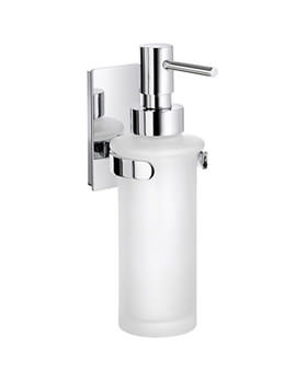 Smedbo Pool Glass Soap Dispenser With Polished Chrome Holder - Image