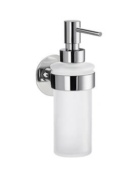 Smedbo Time Frosted Glass Soap Dispenser With Polished Chrome Holder - Image