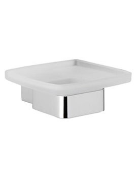 Roper Rhodes Horizon Frosted Glass Soap Dish And Holder - 7814.02 - Image