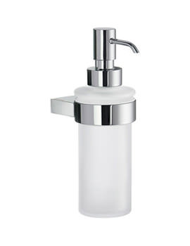 Smedbo Air Frosted Glass Soap Dispenser With Chrome Holder - Image