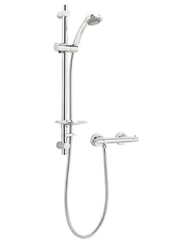 Combi Thermostatic Chrome Bar Shower Valve With Three Function Kit