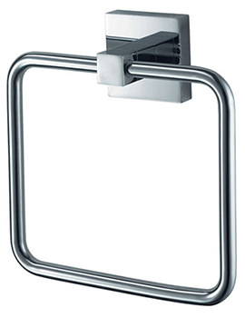Aqualux Haceka Mezzo Chrome Towel Ring - 1110856