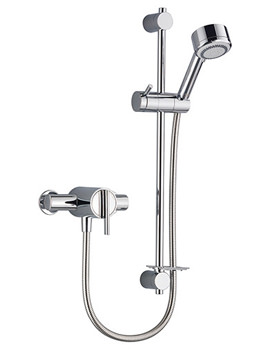 Silver Exposed Valve Thermostatic Mixer Shower Chrome