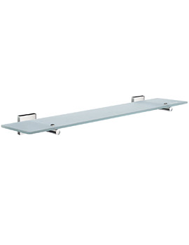 Smedbo House 600mm Frosted Glass Bathroom Shelf - Image