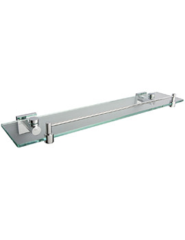 Miller Atlanta Glass Shelf With Guard Rail 500mm - 8802C - Image