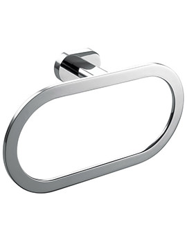 Life Wall Mounted Chrome Towel Ring