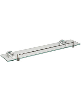 Miller Bond Glass Shelf With Guard Rail 500mm - 8702C