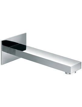 Pura Bloque Chrome Wall Mounted 200mm Spout For Basin And Bath - Image