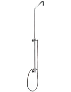 Pura Levo Chrome Shower Rigid Riser With Diverter And Integral Wall Connector - Image