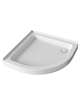Mira Flight 2 Up-stand Quadrant White Shower Tray With Waste - Image