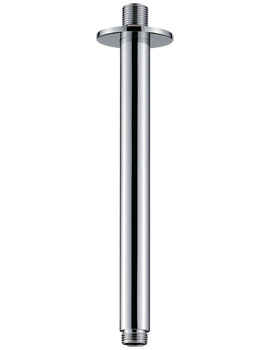 Pura Chrome Round Ceiling Mounted Shower Arm 200mm - KI032 - Image