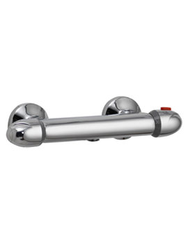 IMEX Thermoforce 1 Chrome Exposed Thermostatic Round Shower Valve - Image