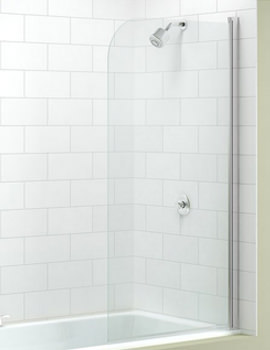 Merlyn Ionic Single Curved Bath Screen 800 x 1500mm - Image