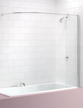 Merlyn Ionic Curtain Rail Bath Screen 300 x 1550mm - MB5 - Image