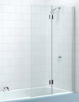 Merlyn 2 Panel Hinged Bath Screen Left Handed 900 x 1500mm - MB7L - Image