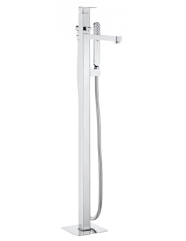 Atoll Floor Standing Chrome Bath Shower Mixer Tap With Kit