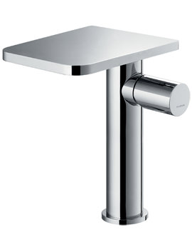 Flova Annecy Diamond Chrome Finish Tall Basin Mixer Tap With Clicker Waste - Image