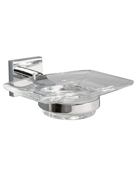 Miller Atlanta Clear Glass Soap Dish And Holder - Image