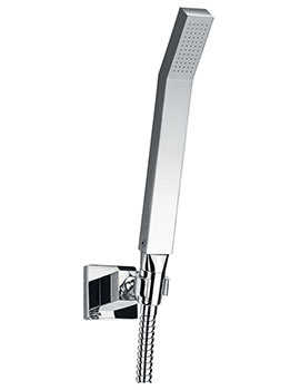 Flova Str8 Diamond Chrome Wall Mounted Shower Handset With Bracket - Image