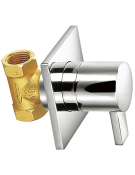 Flova Str8 Diamond Chrome Wall Mounted Concealed Shut Off Valve For Cold Water - Image