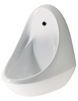 Jazira 355 x 330 x 445mm White Urinal Bowl With Brackets
