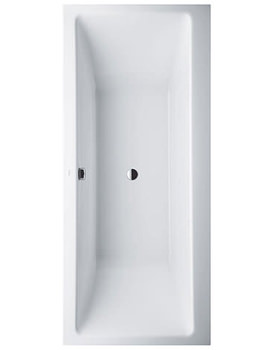 Laufen Pro 1800 x 800mm White Rectangular Double Ended Bath Without Frame - Image