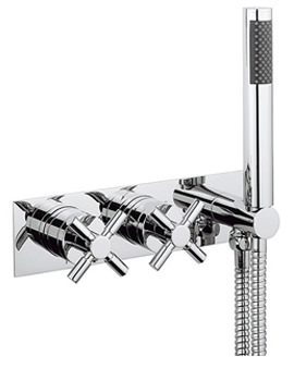 Crosswater Totti Thermostatic Landscape Chrome Shower Valve With Handset - Image