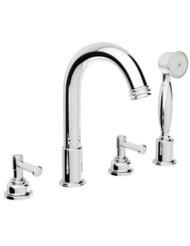 Gallant Deck Mounted Chrome 4 Hole Bath Shower Mixer Tap With Handset