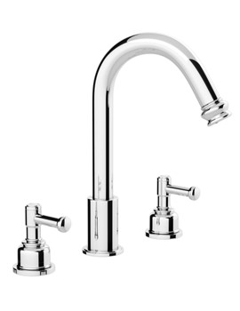 Abode Gallant Deck Mounted Chrome 3 Hole Basin Mixer Tap