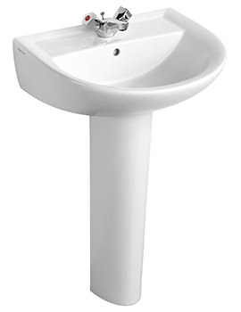 Armitage Shanks Sandringham 21 Washbasin 55cm With 1 Tap Hole - Contemporary Style - Image