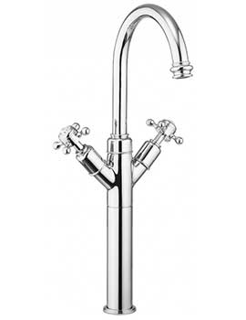 Crosswater Belgravia Tall Monobloc Chrome Basin Mixer Tap Without Pop-Up Waste - Image