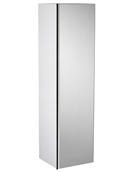 Roper Rhodes Pursuit 320 x 1200mm Tall Mirrored Storage Unit Gloss White - Image