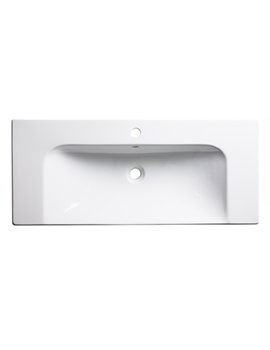Breathe 1010 x 430mm Wall Mounted Basin White - BRE1000C