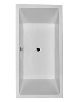 Duravit Starck 1800 x 900mm White Rectangular Bath With 2 Backrest Slope - 700052 - Image
