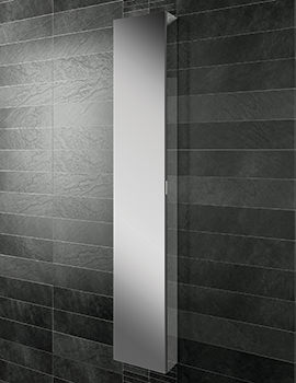HIB Eris 30 Single Door Mirrored Tall Cabinet 300 x 1700mm - 45300 - Image