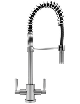 Olympus Spring Pull-Out Nozzle Kitchen Sink Mixer Tap SilkSteel