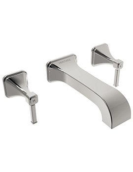 Heritage Somersby 3 Taphole Wall Mounted Bath Filler Tap