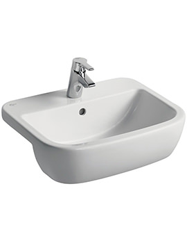 Ideal Standard Tempo 550 x 450mm White 1 Tap Hole Semi-Countertop Washbasin - Image
