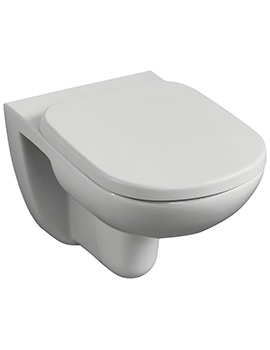 Tempo White Wall Mounted WC Pan With Horizontal Outlet