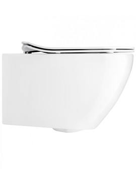 Crosswater Svelte Elegant White Wall Hung WC Pan With Soft Close Seat - Image