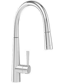 Rolux Pull-Out Nozzle Kitchen Sink Mixer Tap Chrome